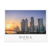 Atardecer sobre la ciudad de Doha, Qatar