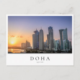 Postal Atardecer sobre la ciudad de Doha, Qatar