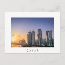 Postal Atardecer sobre la ciudad de Doha, Qatar
