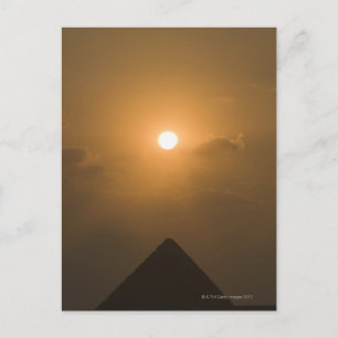 Postal Atardecer sobre la Gran Pirámide