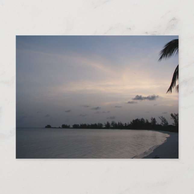 Postal Atardecer sobre la isla Anegada (Anverso)