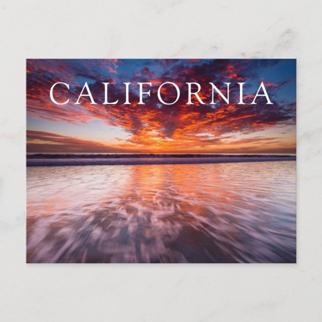 Postal Atardecer Sobre Las Islas Del Canal (Anverso)