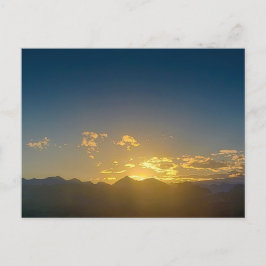 Postal Atardecer sobre las locas montañas, Montana