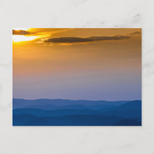 Postal Atardecer sobre las montañas Allegheny, Virginia O