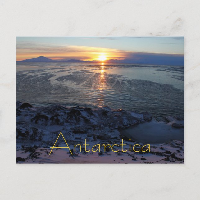 Postal Atardecer sobre McMurdo Sound, Antártida (Anverso)