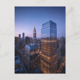 Postal Atardecer sobre Nueva York