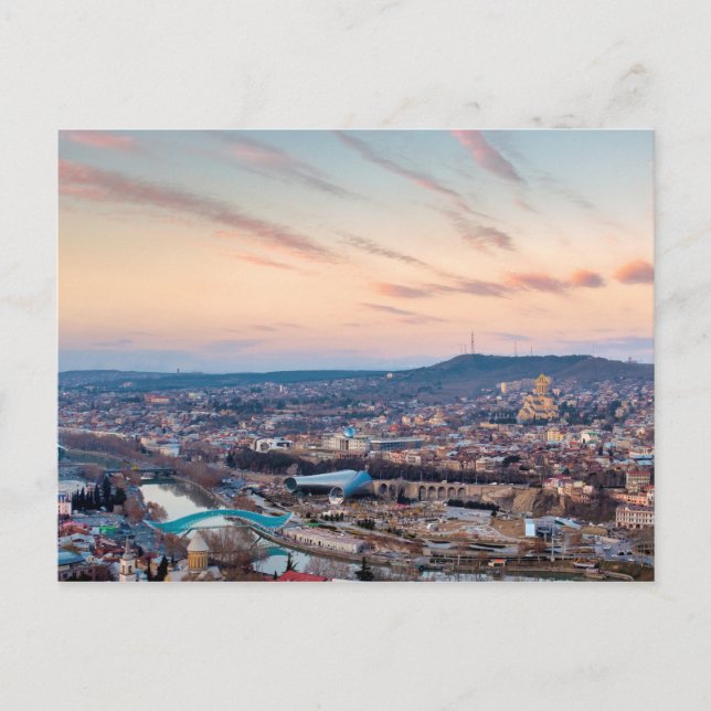 Postal Atardecer sobre Tiflis (Anverso)