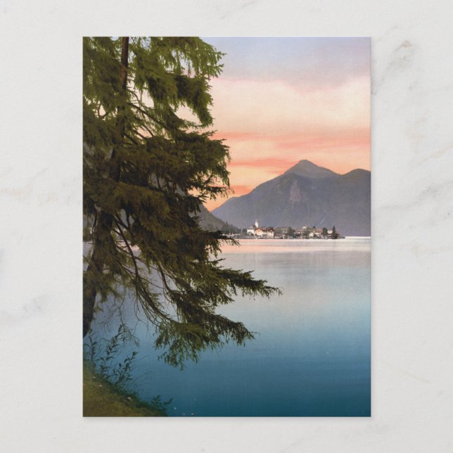 Postal Atardecer sobre un lago alemán (Anverso)