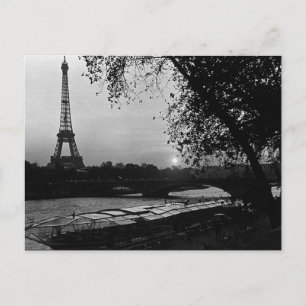 Postal Atardecer torre Eiffel París Francia vintage