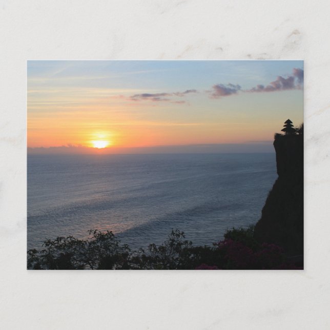 Postal Atardecer tropical (Anverso)