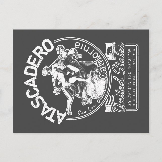 POSTAL ATASCADERO CALIFORNIA - JARDINES SUNKEN (Anverso)