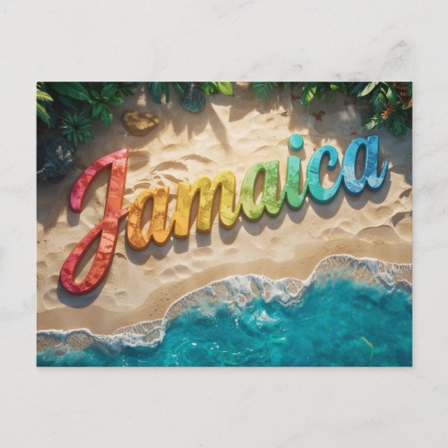 Postal Atascado en Jamaica (Anverso)
