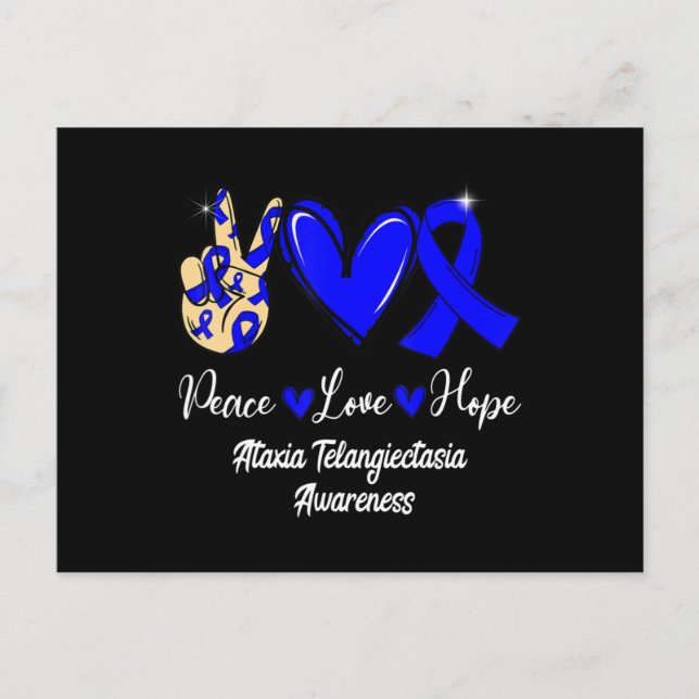 Postal Ataxia Telangiectasia Conciencia Paz Amor Esperanz (Anverso)