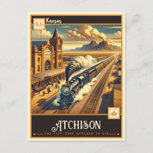 Postal Atchison, Kansas | Vintage (Anverso)
