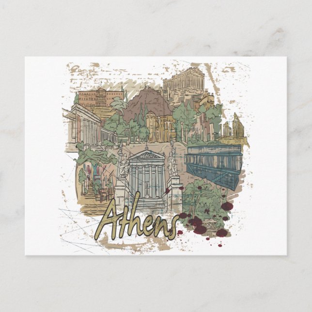 Postal Atenas (Anverso)