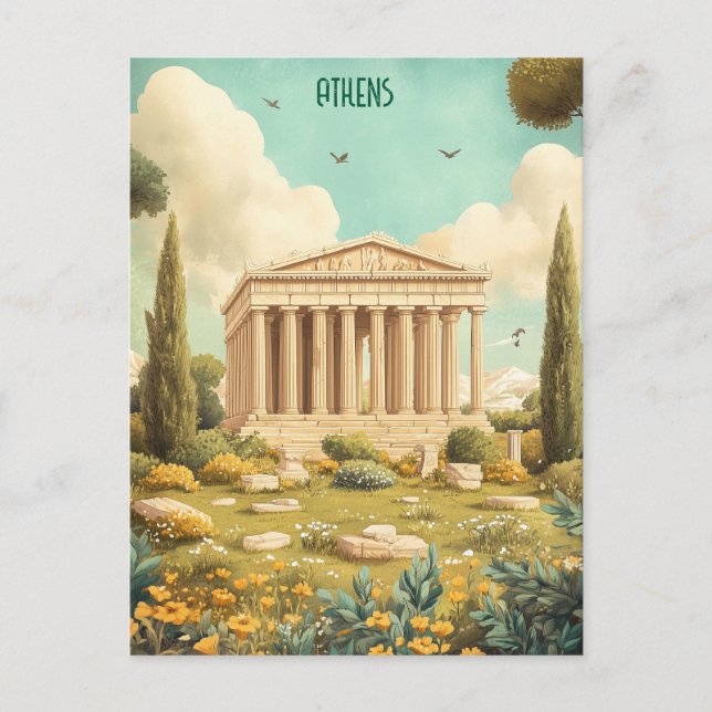 Postal Atenas Grecia (Anverso)
