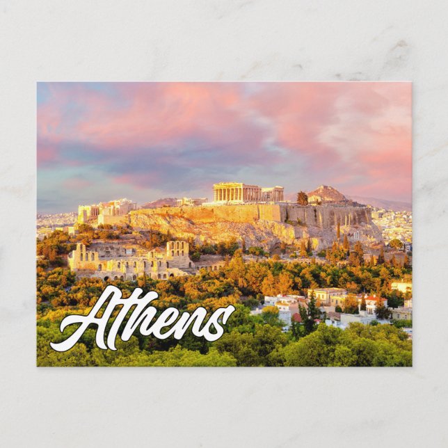 Postal Atenas, Grecia (Anverso)