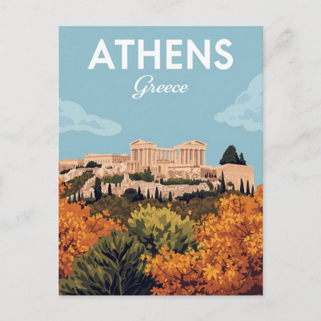 Postal Atenas Grecia Acrópolis (Anverso)