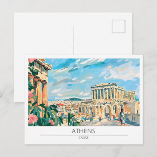 Postal Atenas Grecia Arte Antiguo Viajes