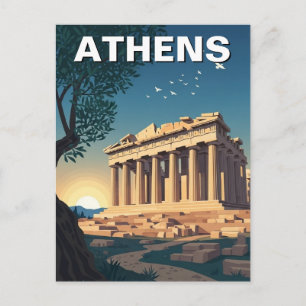 Postal Atenas Grecia Partenón Viajes