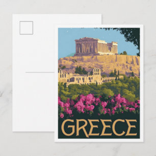 Postal Atenas Grecia Viajes Antiguos