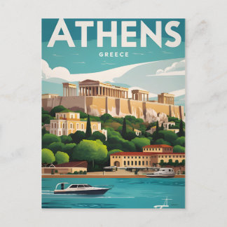 Postal atenas grecia vintage