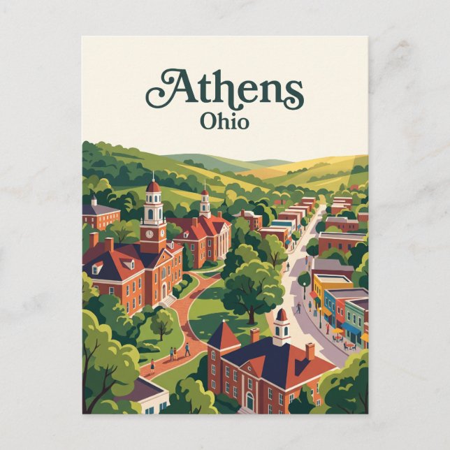 Postal Atenas, Ohio (Anverso)