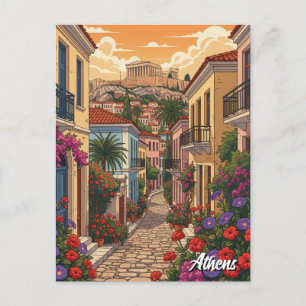 Postal Atenas Plaka Grecia Viajes