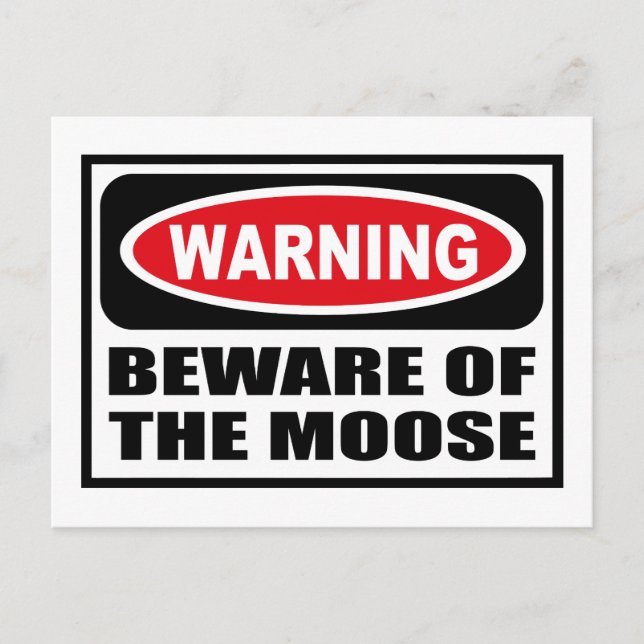 POSTAL ATENCIÓN DE LA POSIBILIDAD DE MOOSE (Anverso)