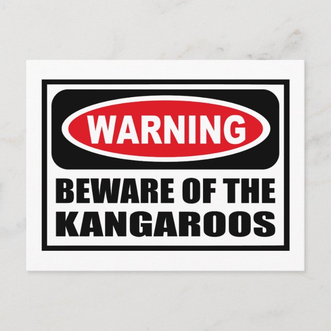 Postal ATENCIÓN DE LA Postcarta DE KANGAROOS (Anverso)