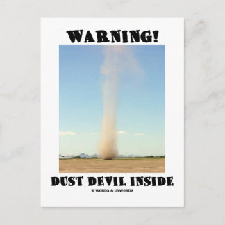 Postal ¡Atención! El diablo del polvo interior (Meteorolo