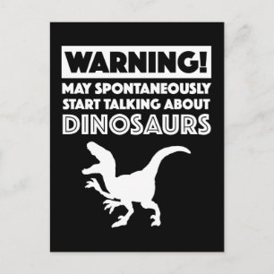 Postal ¡Atención! Puede comenzar a hablar de los dinosaur