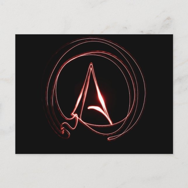 Postal Ateo en rojo (Anverso)