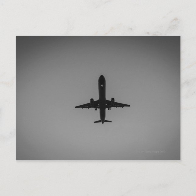 Postal Aterrizaje de aviones silueteado (Anverso)