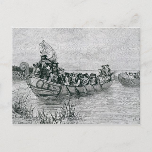 Postal Aterrizaje de Cadillac (Anverso)