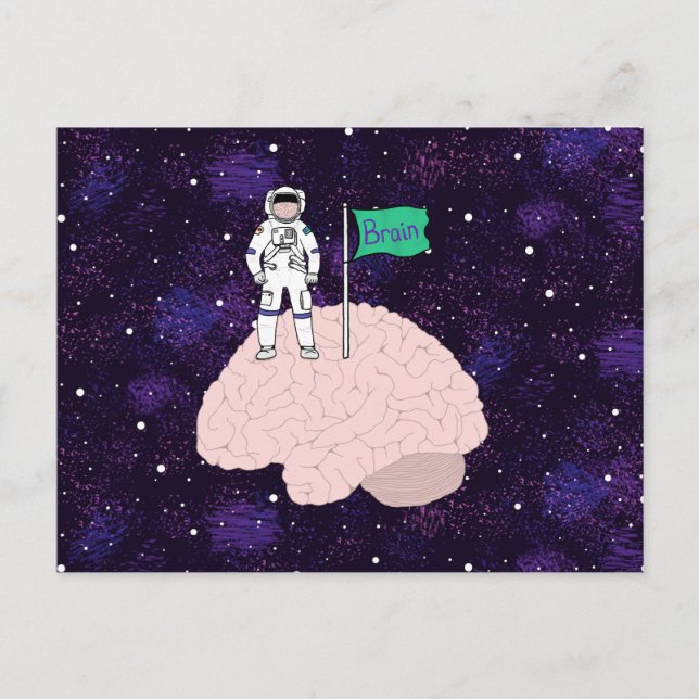 Postal Aterrizaje de cerebro (Anverso)