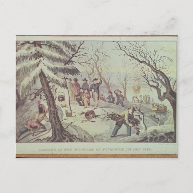 Postal Aterrizaje de peregrinos en Plymouth (Anverso)