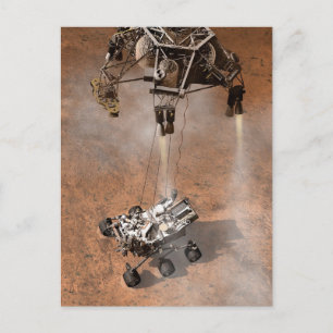 Postal Aterrizaje del Rover Curiosity en la superficie ma