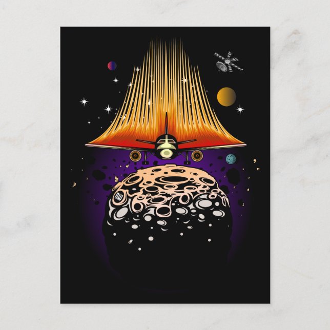 Postal Aterrizaje por luna (Anverso)