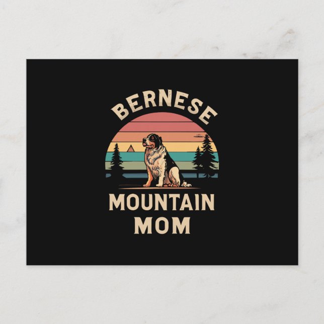 Postal Atesora tu amor: Mamá de Bernese Mountain Dog (Anverso)