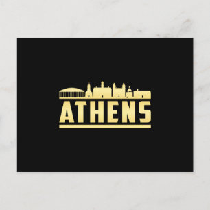Postal Athens Greece City Skyline Cityscape Funny Gift