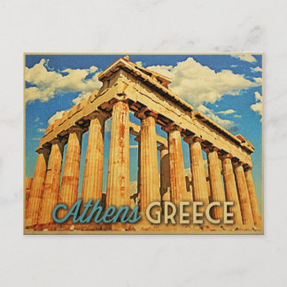 Postal Athens Greece Parthenon