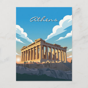 Postal Athens Parthenon