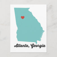 Atlanta, GA - diseño del corazón gráfico Atlanta G