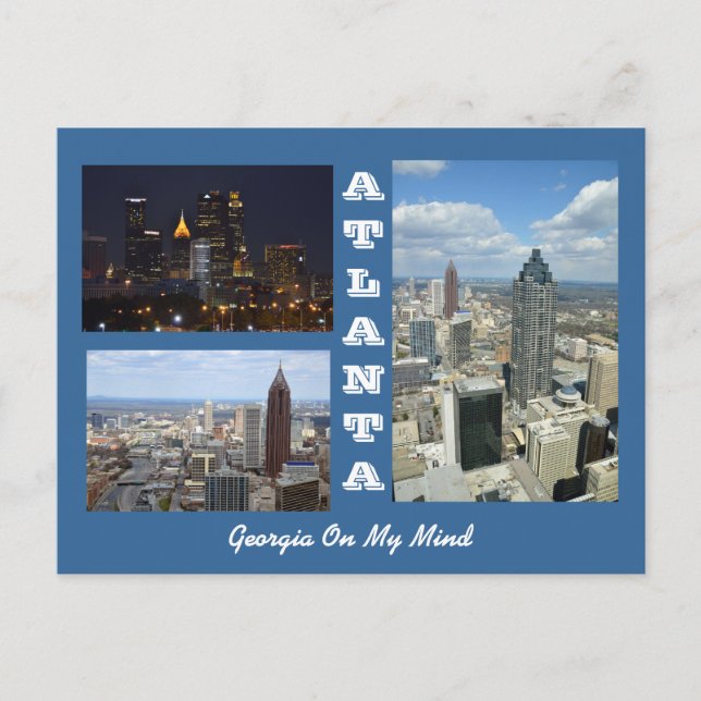 Postal Atlanta, Georgia Cityscape Postcard (Anverso)