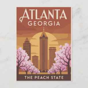Postal Atlanta Georgia El Estado de la Melocotón