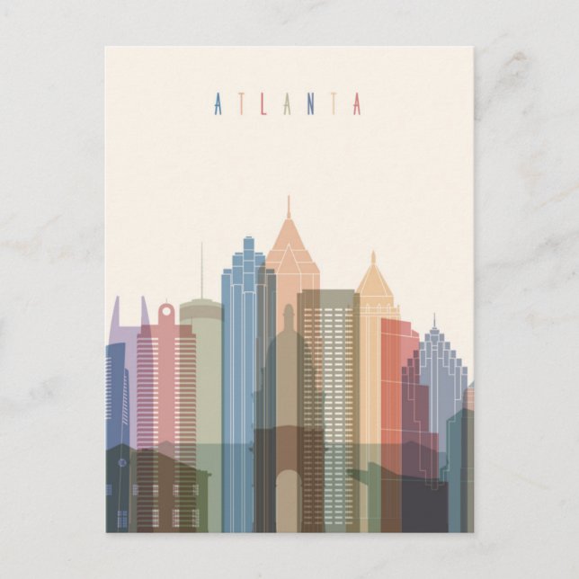 Postal Atlanta, Georgia | Línea de la ciudad (Anverso)