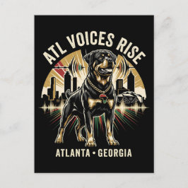 Postal Atlanta Georgia Rottweiler Cultural Pride Art