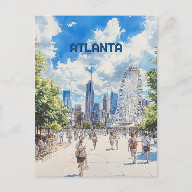 Postal Atlanta Georgia Travel (Anverso)