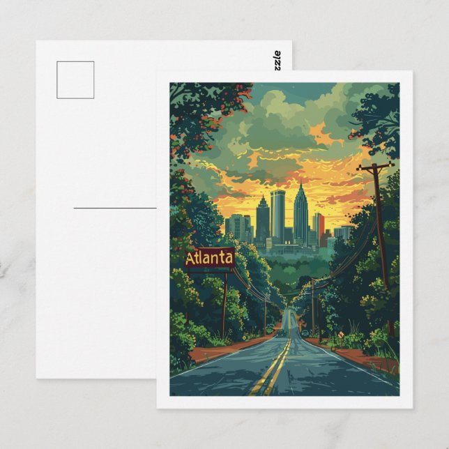 Postal Atlanta Georgia USA Famoso Travel Place (Anverso / Reverso)